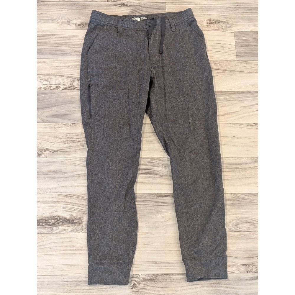 North Face Travel Trouser Pants Mens 30x27 Gray Stretch Drawstring Tapered Comfy